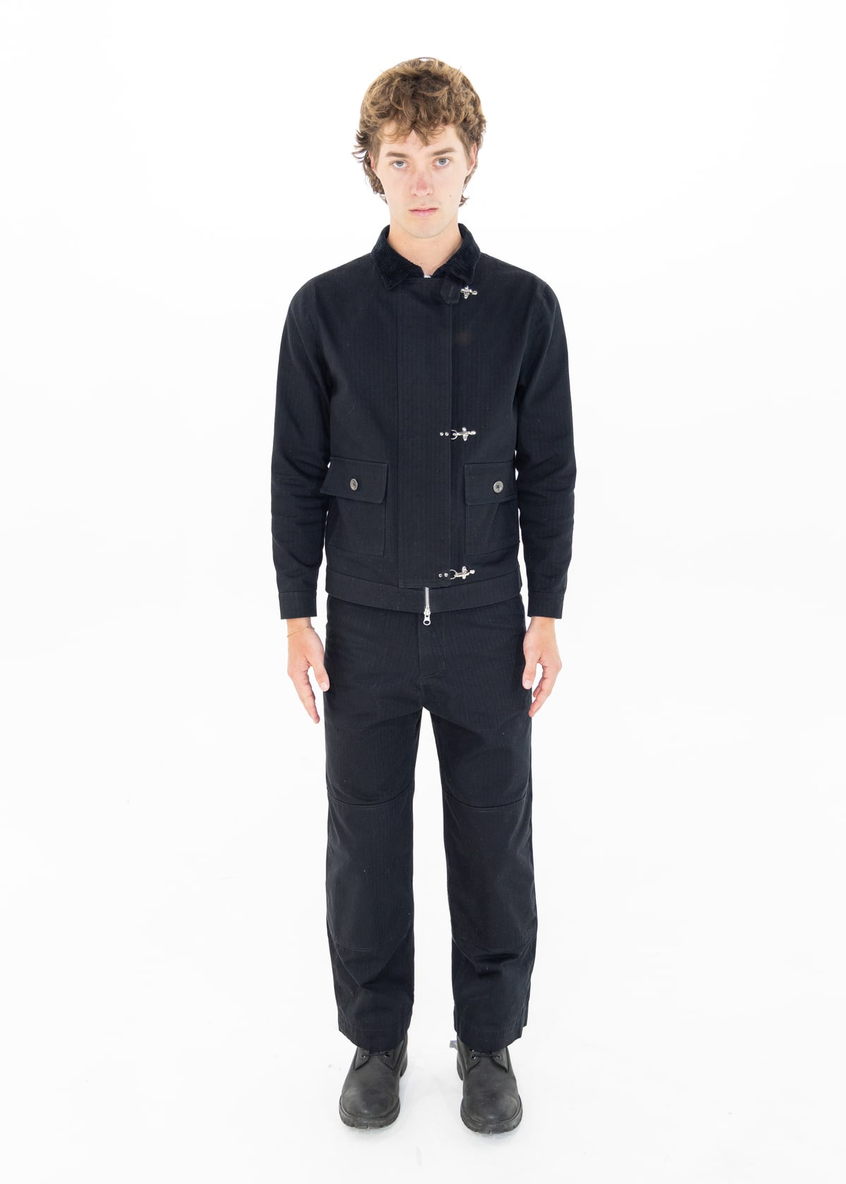 Black look — solo on white