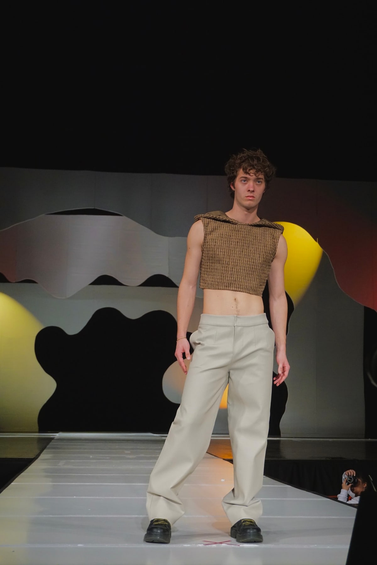 Runway pose — cropped, light